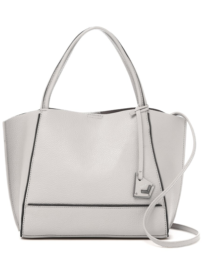 Shop Botkier Soho Bite Size Leather Tote In Silver