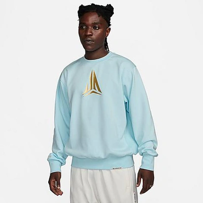 Shop Nike Men's Ja Standard Issue Chinese New Year Graphic Dri-fit Crew Sweatshirt In Glacier Blue