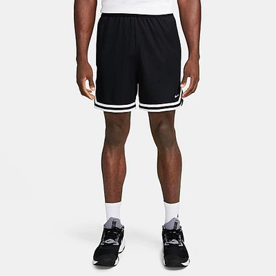 Shop Nike Men's Dna Dri-fit 6" Basketball Shorts In Black/white/white