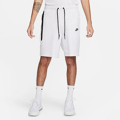 Shop Nike Men's Sportswear Tech Fleece Shorts In Birch Heather/black