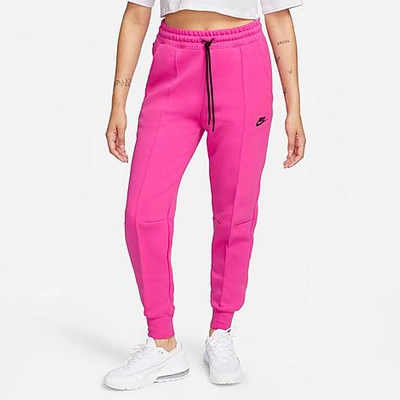 Shop Nike Women's Sportswear Tech Fleece Jogger Pants In Alchemy Pink/black