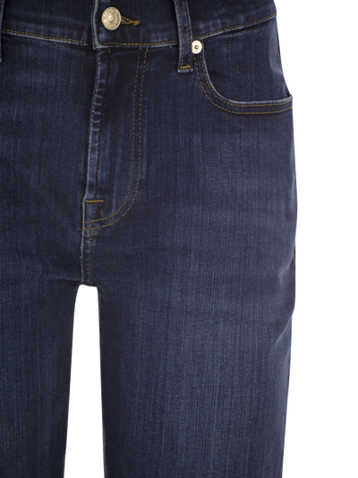 7 For All Mankind Relaxed Skinny Mid-rise Boyfriend Jeans For Women In Dark Denim