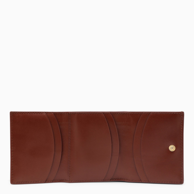 Shop Apc A.p.c. Genève Hazelnut Leather Trifold Wallet
