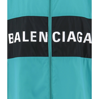 Shop Balenciaga Windbreaker Logo Jacket