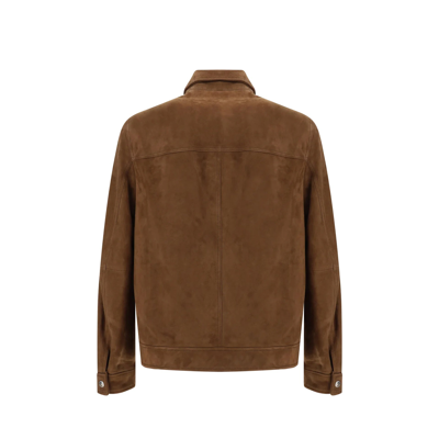 Shop Brunello Cucinelli Leather Jacket