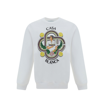 Shop Casablanca Cotton Logo Sweatshirt