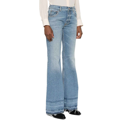 Chloé Whiskering-effect Mid-rise Flared Jeans