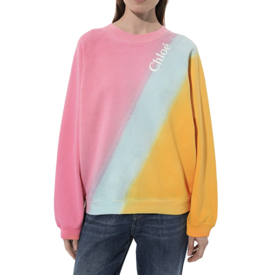 Chloé Printed Jumper Pink Size Xs 100% Cotton