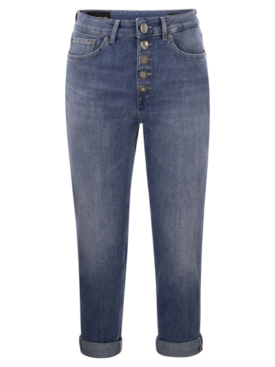 Shop Dondup Koons Loose Jeans With Jewelled Buttons