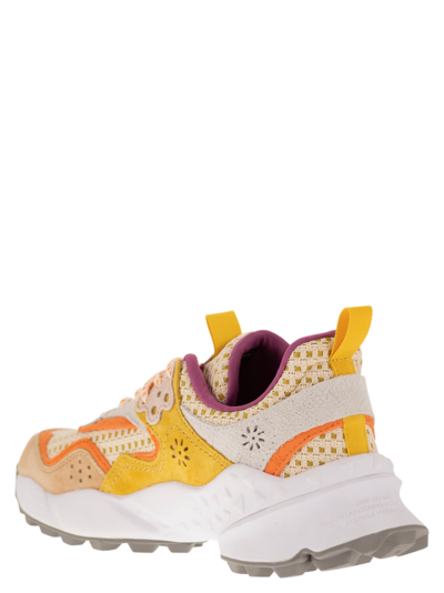 Shop Flower Mountain Kotetsu Sneakers In Suede And Technical Fabric