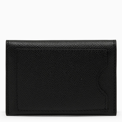 Shop Ferragamo Vara Black Leather Bow Card Holder