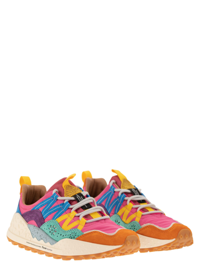 Shop Flower Mountain Washi Sneakers In Suede And Technical Fabric