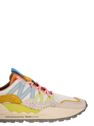 Flower Mountain Washi - Sneakers In Suede And Technical Fabric