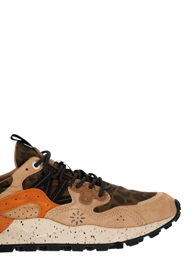 Shop Flower Mountain Yamano 3 Sneakers In Suede And Technical Fabric