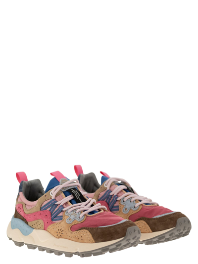 Shop Flower Mountain Yamano 3 Sneakers In Suede And Technical Fabric