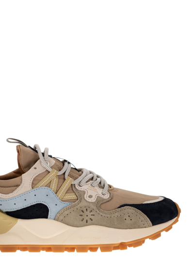 Shop Flower Mountain Yamano 3 Sneakers In Suede And Technical Fabric