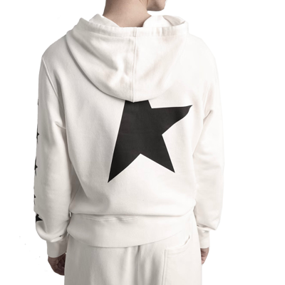Golden Goose Star Print Hooded Sweater With Kangaroo Pocket