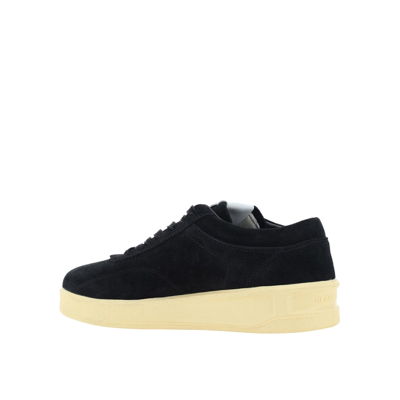 Shop Jil Sander Leather Sneakers