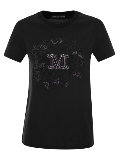 Shop Max Mara Elmo Short Sleeved T Shirt With Embroidery