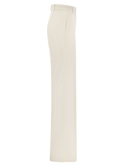 Shop Max Mara Studio Agami Wool Crepe Trousers