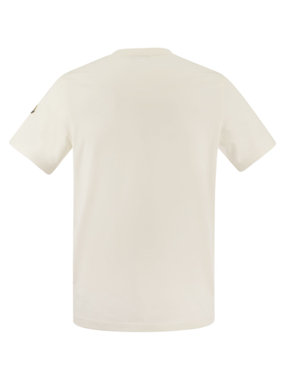 Shop Moncler Flocked T Shirt With Logo