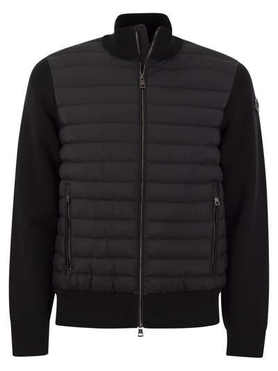 Shop Moncler Padded Cardigan With Zip