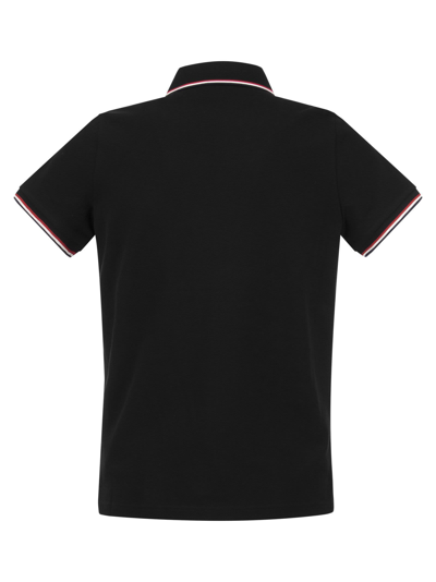 Shop Moncler Polo Shirt With Iconic Felt