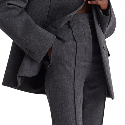 Prada Mesh Insert Wool Pants
