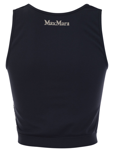 Shop 's Max Mara S Max Mara Fiocchi Technical Fabric Top With Logo