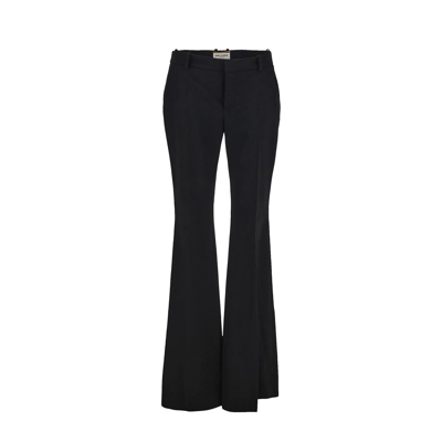 Shop Saint Laurent Flared Wool Trousers