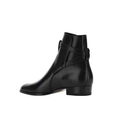 Shop Saint Laurent Wyatt Jodhpur Ankle Boots