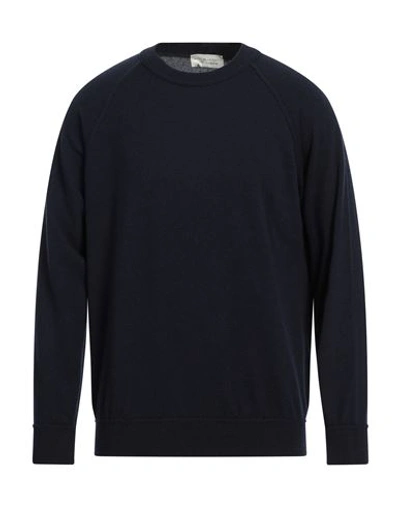 Shop Filippo De Laurentiis Man Sweater Midnight Blue Size 48 Merino Wool, Cashmere