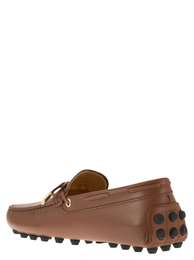 Tod's Brown Smooth Leather Loafers