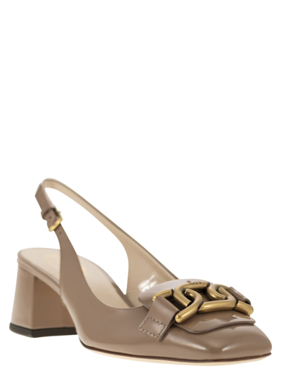 Tod's Pink Slingbacks With Chain Detail