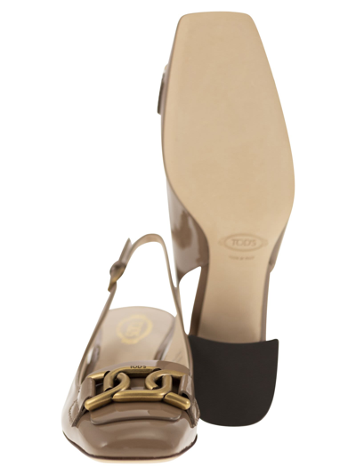 Tod's Pink Slingbacks With Chain Detail