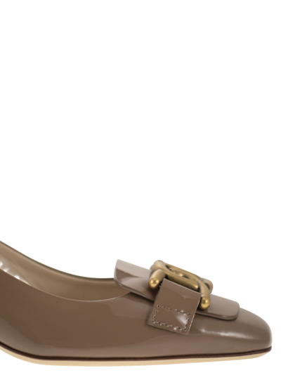 Tod's Pink Slingbacks With Chain Detail