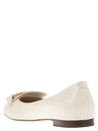 Shop Tod's Leather Ballerina With Accessory