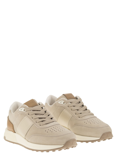 Shop Tod's Suede Leather Sneakers