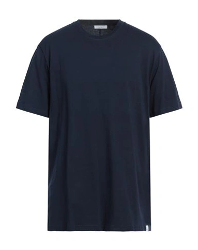 Shop Paolo Pecora Man T-shirt Navy Blue Size Xl Cotton