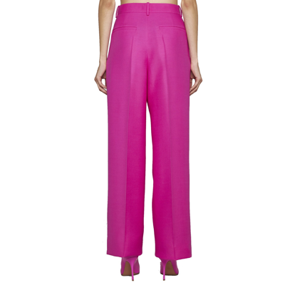 Shop Valentino Wool And Silk Trousers