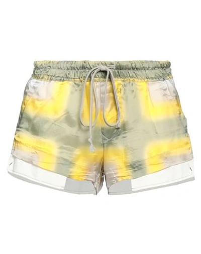 Shop Rick Owens Woman Shorts & Bermuda Shorts Yellow Size 6 Cupro