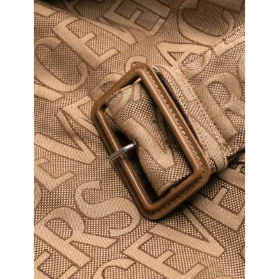 Versace Beige Cotton Coat In Brown