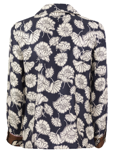 Shop Weekend Max Mara Palla Printed Silk Pyjama Shirt