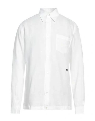 Shop Dolce & Gabbana Man Shirt White Size 15 ½ Linen