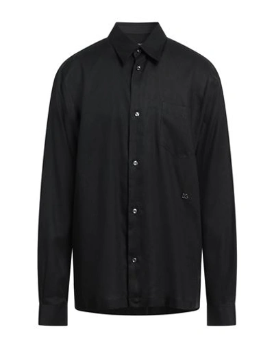 Shop Dolce & Gabbana Man Shirt Black Size 17 ½ Linen
