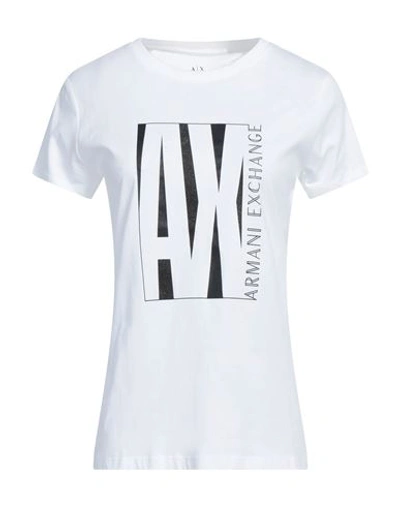 Shop Armani Exchange Woman T-shirt White Size S Cotton