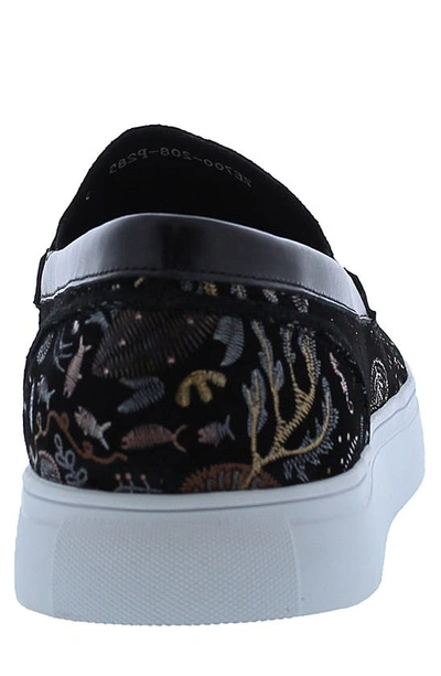 Shop Robert Graham Golden Embroidered Slip-on Sneaker In Black