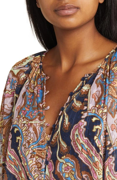 Sanctuary Print Metallic Blouse In Tapestry