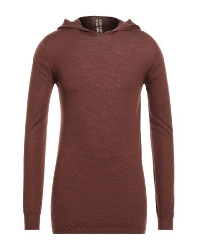 Shop Rick Owens Man Sweater Cocoa Size M Cashmere In Brown
