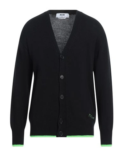 Shop Msgm Man Cardigan Black Size L Wool, Cashmere